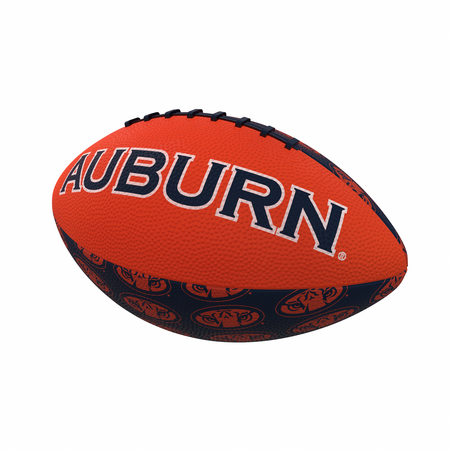 LOGO BRANDS Auburn Repeating Mini-Size Rubber Football 110-93MR-3